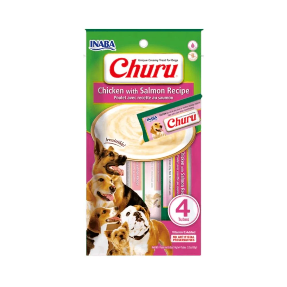 cpyINABA DOG CHURU 4P CHICKEN SALMON RECIPE